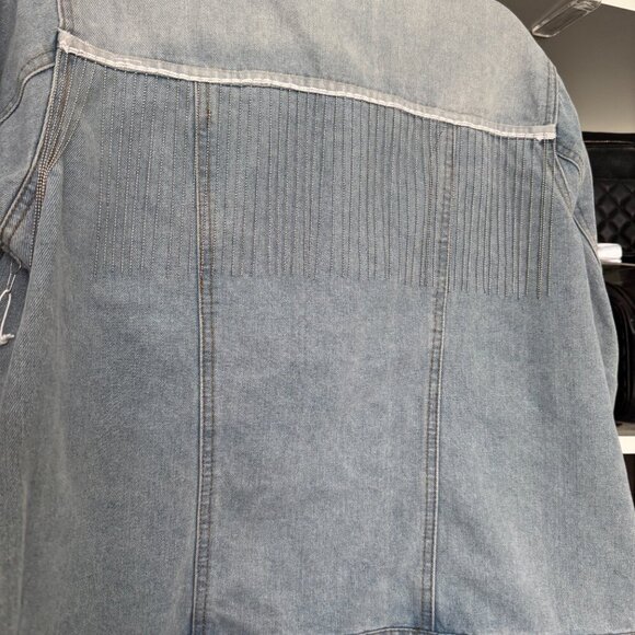 💎 Sweetheart Los Angeles Light Wash Denim Jacket w/ Rhinestone Fringe - 1X - NW - Picture 4 of 5
